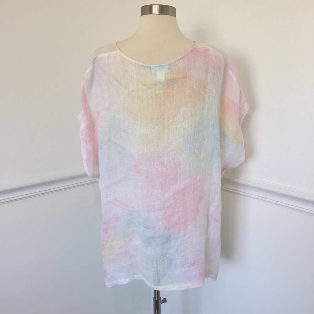 Pure Jill Multicolor Watercolors Linen Cover Up - Picture 2 of 7